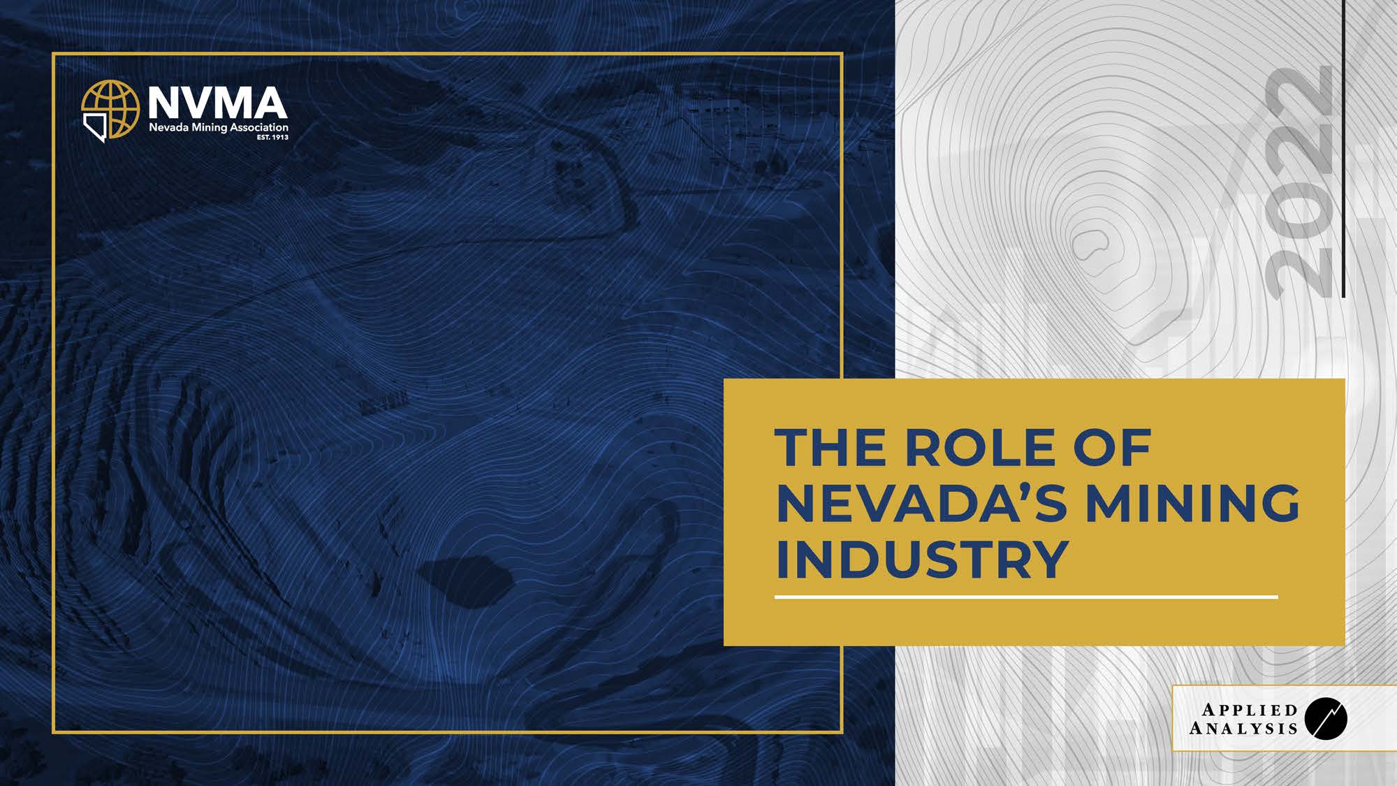 Cover, The Role of Nevada's Mining Industry